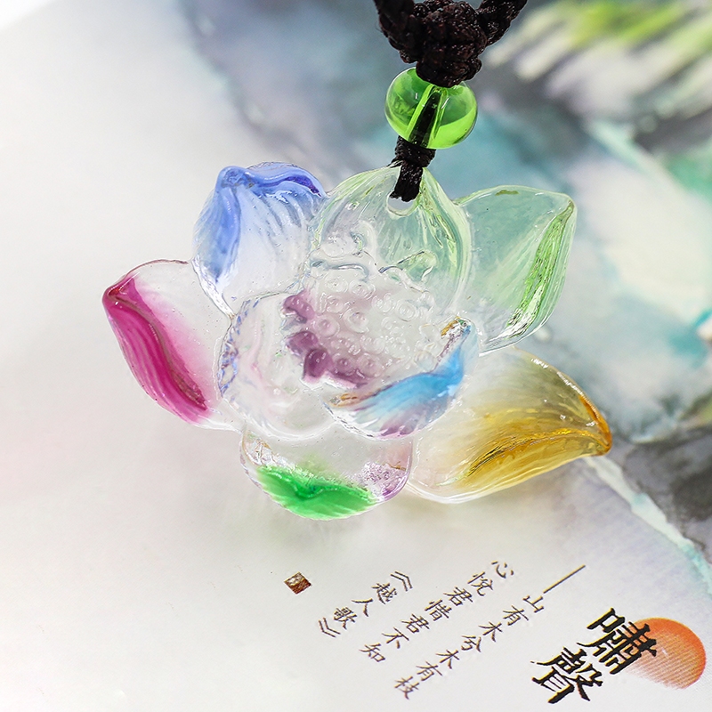 繁花似锦吊坠古法琉璃男女款