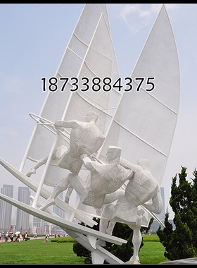 不锈钢健身人物雕塑加工定制
