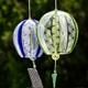 夏季 日本代购 蕾丝花纹 清凉手工吹制风铃 日本制玻璃风铃