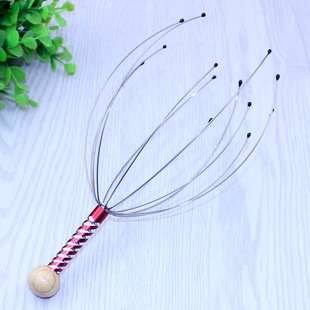 头部按摩器 八爪鱼钢丝头摩 抓头器 头部按摩爪 挠头器 痒痒挠