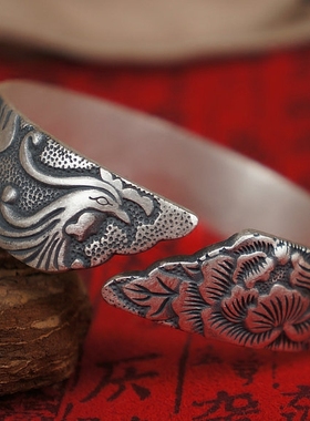 凤穿牡丹商务风春节送礼手工银