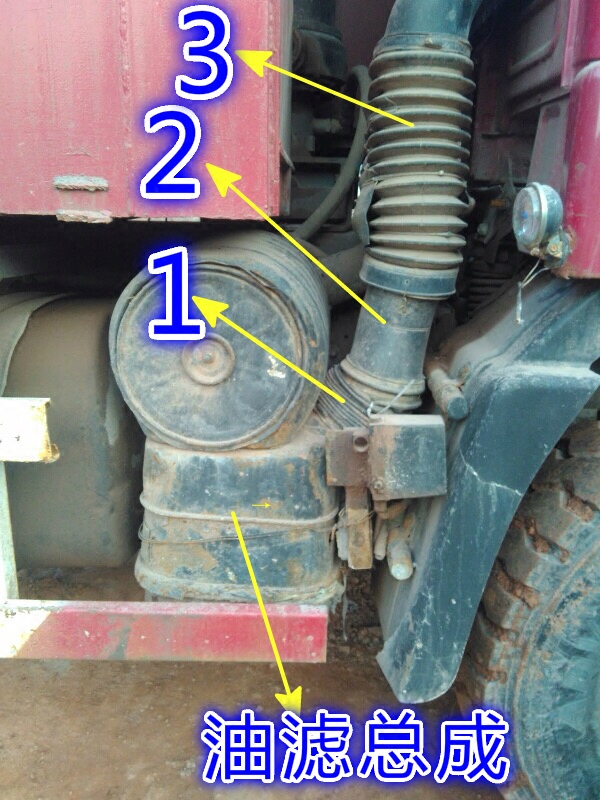 重汽豪运油滤总成空气滤芯总成波纹管油滤橡胶管橡胶接头原厂