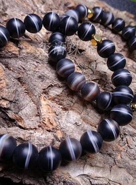 药师手串缠丝玛瑙原矿算盘珠