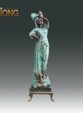 铜雕塑EP003003S家装欧式人物工艺品酒店办工室客厅家居桌面摆件