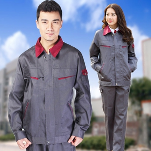长袖工作服套装男女春秋季机械维修工地工厂劳保服耐磨物业工程服