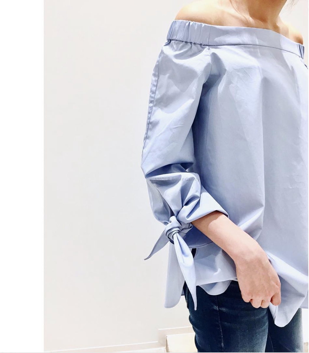 代购TIBI 经典一字领露肩蝴蝶结中长款衬衫SATIN 4色一字肩衬衫在类目 女装/女士精品, 衬衫中 - 来自Buy2taobao.com提供专业的淘宝代购服务