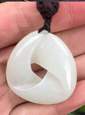 旋转轮回青白玉挂饰全新吊坠现货
