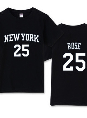 纽约尼克斯 安东尼7号罗斯25号波尔津吉斯6号短袖T恤球衣训练服夏