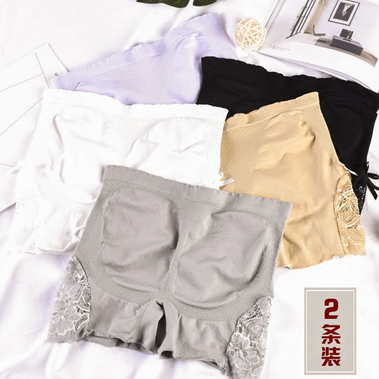 蕾丝防走光安全裤女外穿打底裤透气三分裤收腹提臀平角内四角短裤