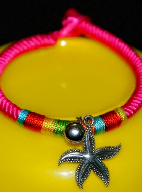 diy云南民族风七彩小礼物手链