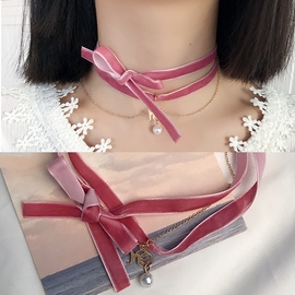 百搭多层锁骨链短款韩国脖子饰品项链女学生，颈链简约项圈颈带