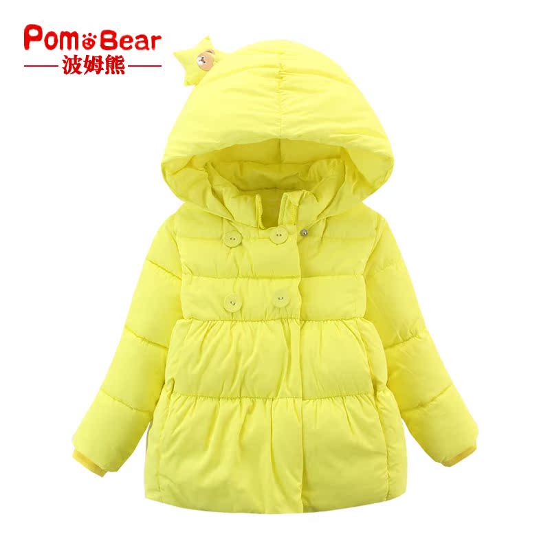 Manteau pour fille POM BEAR en mélange - Ref 2164312 Image 4