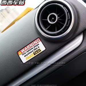 西西车贴 TAXI内饰贴HF后窗贴车身装饰贴迷你贴车贴划痕反光贴纸