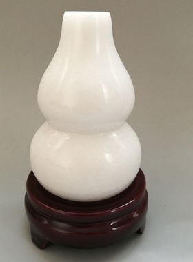 汉白玉玉风水纳福酒柜葫芦摆件