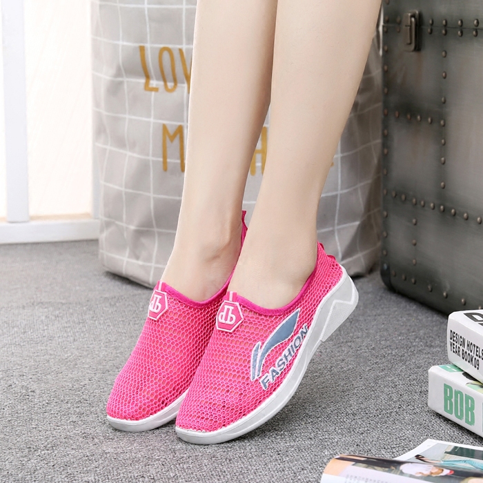 夏季女士网面鞋休闲鞋透气镂空懒人鞋单鞋妈妈鞋软底防滑低帮鞋|ruв категории Женская обувь, низкий чистка - от Buy2taobao.com для оказания профессиональной услуги покупки агента Taobao