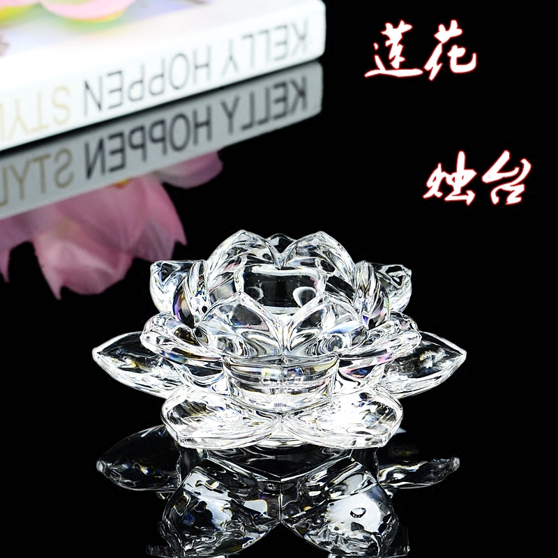 【天天特价】创意水晶玻璃蜡烛台 供佛莲花道具烛光晚餐烛台摆件|msdalam kategori Aksesori rumah, lilin/candlestick, candlestick - dari Buy2taobao.com untuk memberikan perkhidmatan ejen Taobao profesional membeli