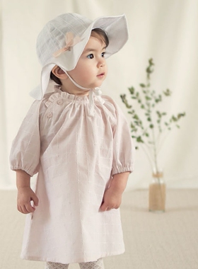 Y149韩国KIDS CLARA进口正品婴儿春夏童装公主裙宝宝长袖连衣裙子