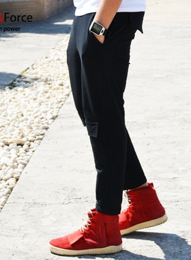 Ares＆Force潮牌大码男装 潮胖子九分裤男大码休闲裤加肥加大卫裤