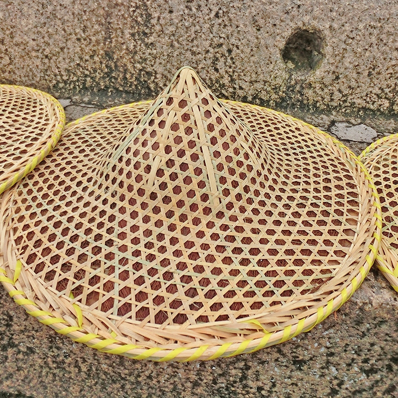 竹编帽子水墨漓江美斗笠演出红军舞蹈道具装修台灯罩农家乐饭店背