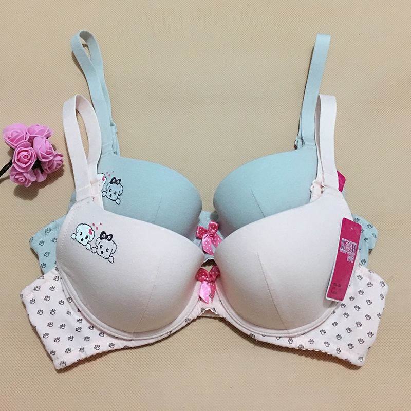 古今花薄款光面软钢圈少女内衣