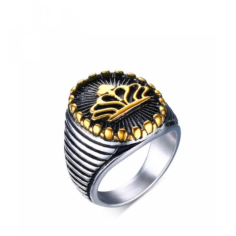 欧美风潮个性首饰皇冠钛钢时尚戒指 指环饰品生日礼物str202