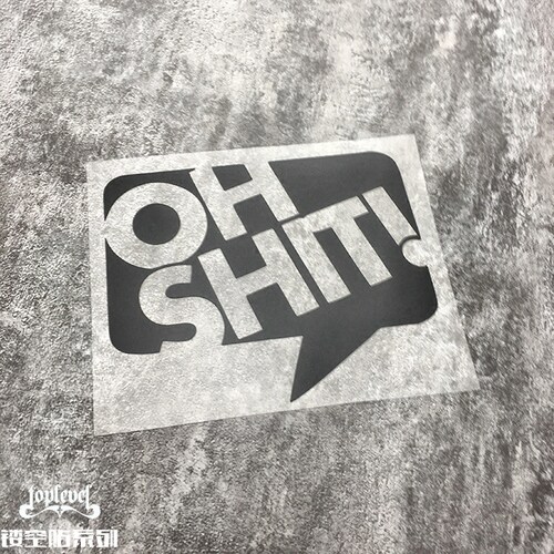 tlp镂空车贴ohshit贴遮瑕后风挡