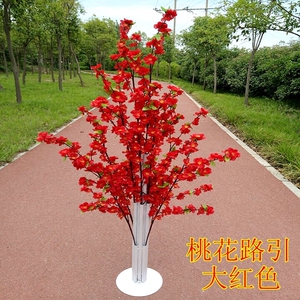 新款桃花树酒店婚礼橱窗道具路引装饰假树许愿树家居装饰桃树包邮