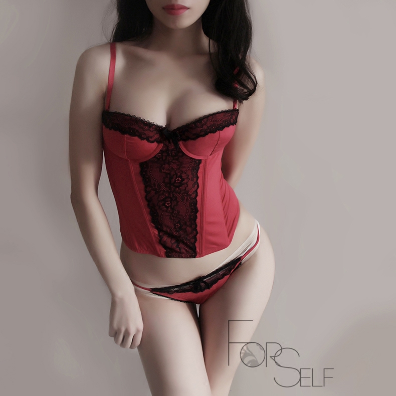 幸己特价 外穿1/2杯复古牛奶丝蕾丝鱼骨深红圣诞新年本命年胸衣,女士内衣/男士内衣/家居服,文胸套装,淘宝优惠券,粉丝福利购,淘宝优惠卷