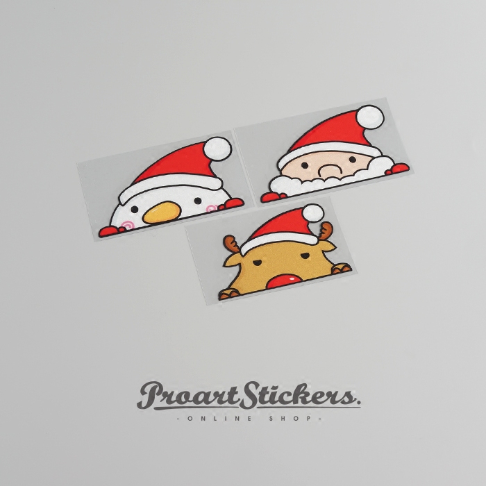 proart原创圣诞节窗户反光车贴