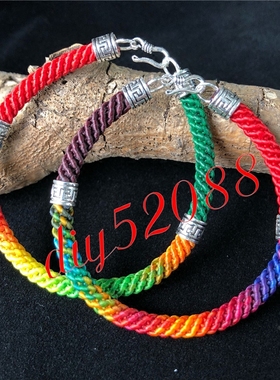 泰蜡三色枫之美925银玉米结定制