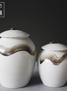 新中式风储物罐会所茶室软装饰品