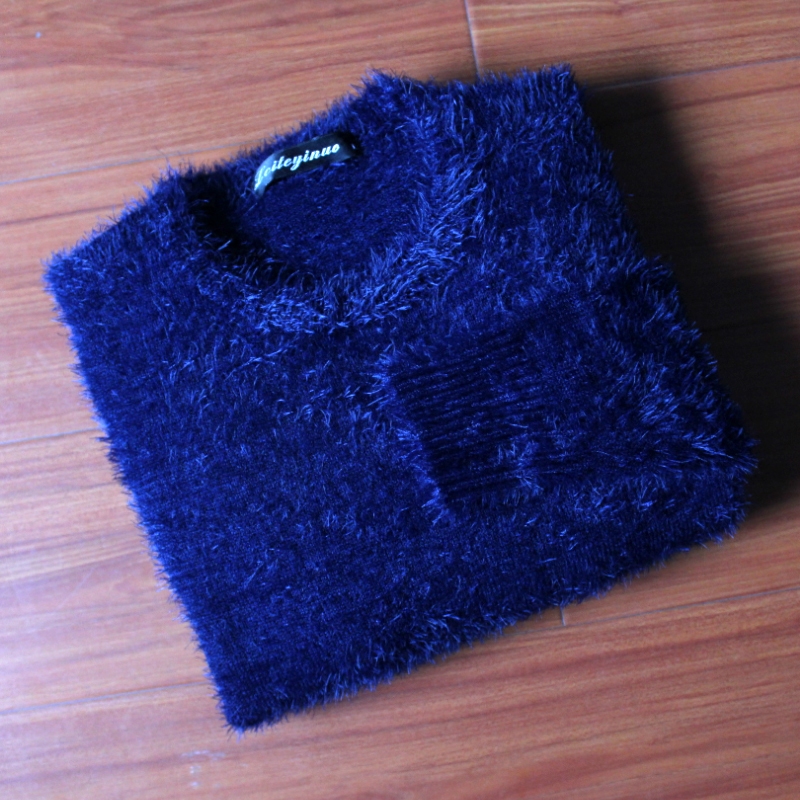 毛毛衣男冬天加绒保暖t恤男士打底衫上衣冬季衣服男装毛衣针织衫|msdalam kategori Pakaian Lelaki, baju sejuk/sweater - dari Buy2taobao.com untuk memberikan perkhidmatan ejen Taobao profesional membeli