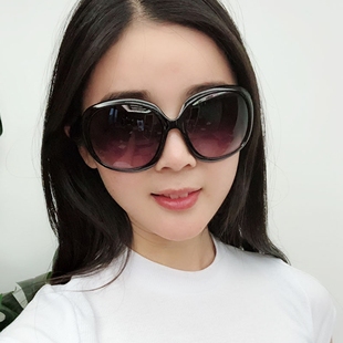 女太阳镜偏光镜开车复古墨镜防紫外线大框修脸百搭眼镜 新款