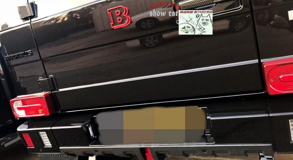 W463 G500 4x4 尾箱 尾门 定制车标 黑色 红 巴博斯 B标