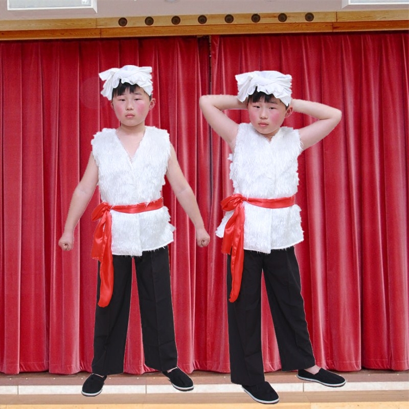 坎肩陕北农民演出服儿童阿宝同款