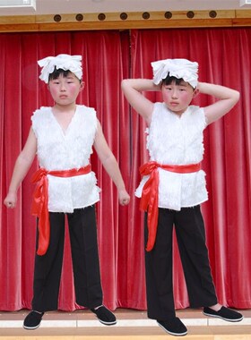 坎肩陕北农民演出服儿童阿宝同款