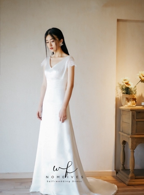 【情愫】Nomeives新款简约气质轻婚纱高贵优雅出门纱户外婚纱旅拍