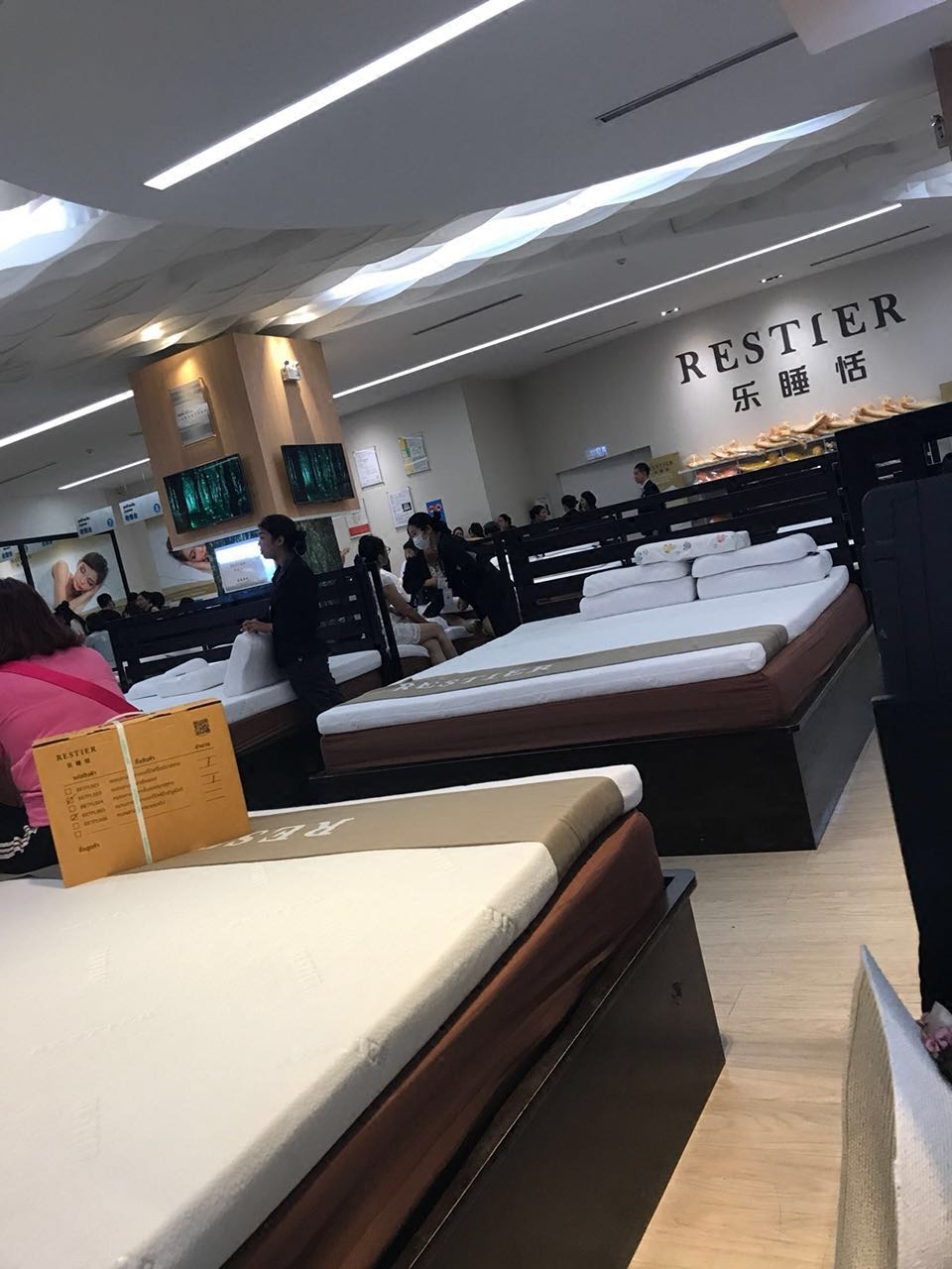 restier泰国天然乳胶床垫送2枕头