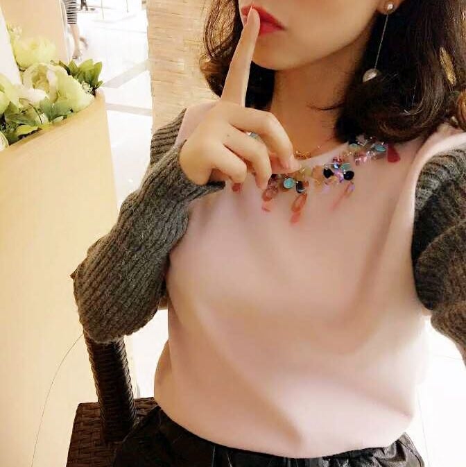 复古兔毛重工钉珠复古兔毛毛衣