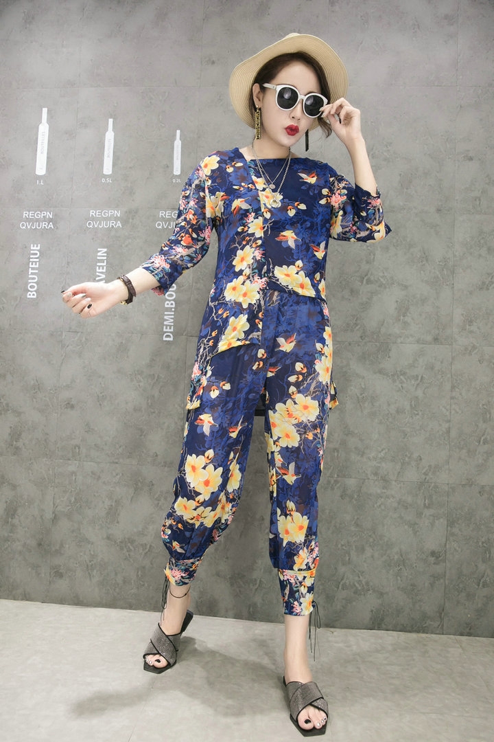 Europe station summer new pattern fashion Self cultivation Anti sai candy Decor Chiffon shirt jacket Pencil Pants Ladies suitin the Women's clothing/Boutique , Set/Student uniforms/Work uniforms , Fashion Set  category - from Buy2taobao.com to provide professional Taobao agent buy service
