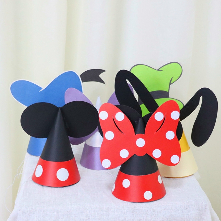 可爱卡通生日帽子 生日派对party百天满月聚会装饰帽子儿童演道具