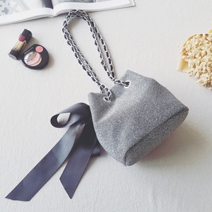 蝴蝶结迷你链条水桶包