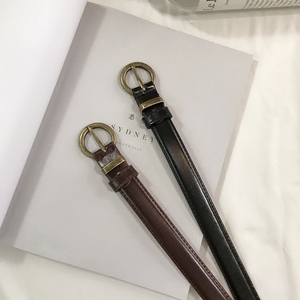 chic韩风做旧铜扣头腰带