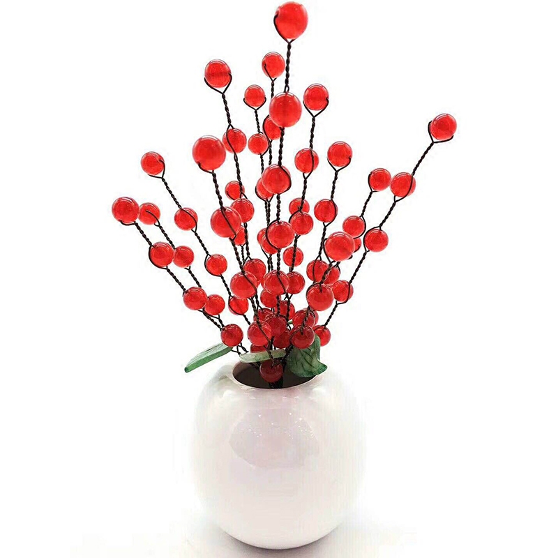 新满天星水晶发财树摆件花束手工串珠节日礼物装饰糖果色客厅摆件