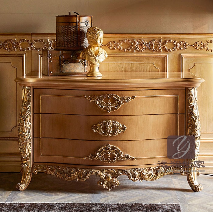 Italy solid wood Carved Entrance cabinet European style Retro bedroom TV cabinet Gold foil Drawers television cabinetin the Residential furniture , Cabinet , TV cabinet  category - from Buy2taobao.com to provide professional Taobao agent buy service
