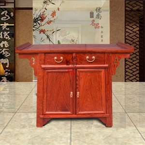 新款缅甸花梨木包公柜翘头条案佛台供桌大果紫檀门厅柜包公台供佛