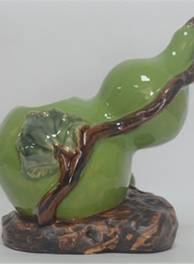 葫芦花瓶陶瓷摆件石湾公仔工艺品