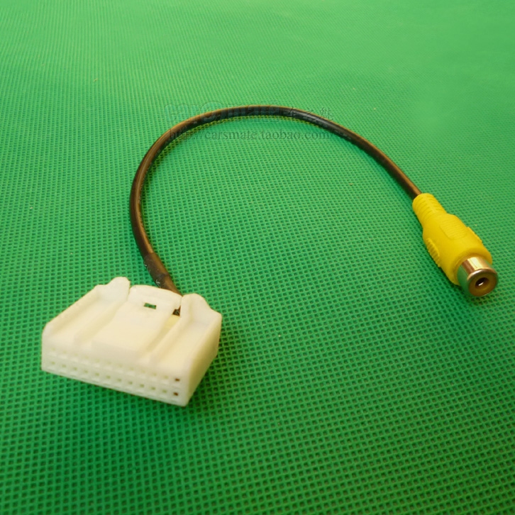 适用14款新rav4带屏cd机倒车视频线 丰田新锐志倒车转接线