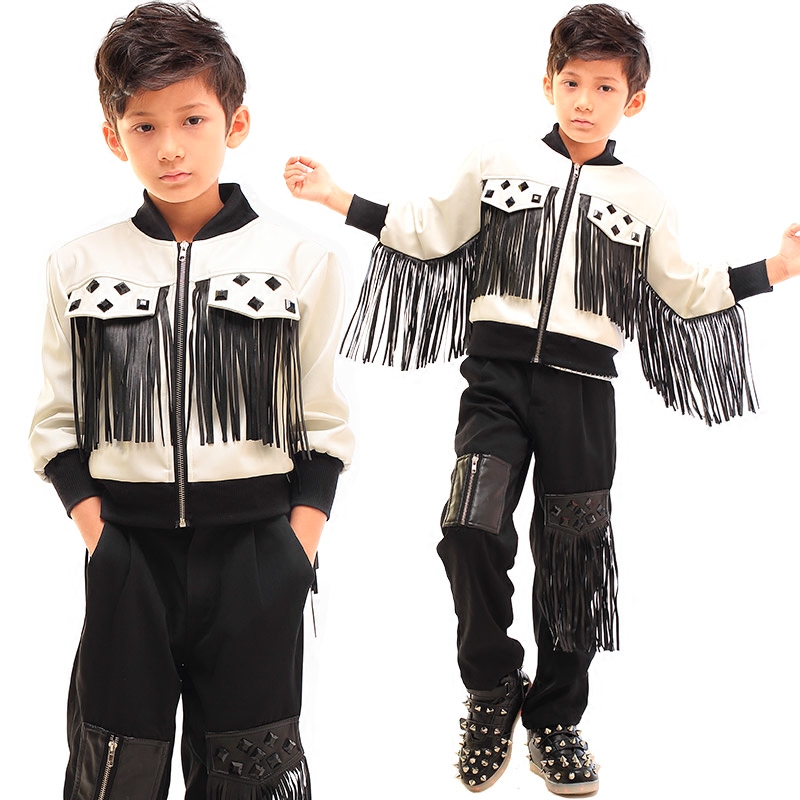 春晚街舞嘻哈模特走秀皮衣表演服