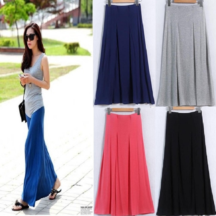 2020 Spring and summer new pattern Large Women's wear Korean Edition modal Self cultivation skirt Paige Pendulum A long dress in a wordin the Women's clothing/Boutique , Skirts  category - from Buy2taobao.com to provide professional Taobao agent buy service